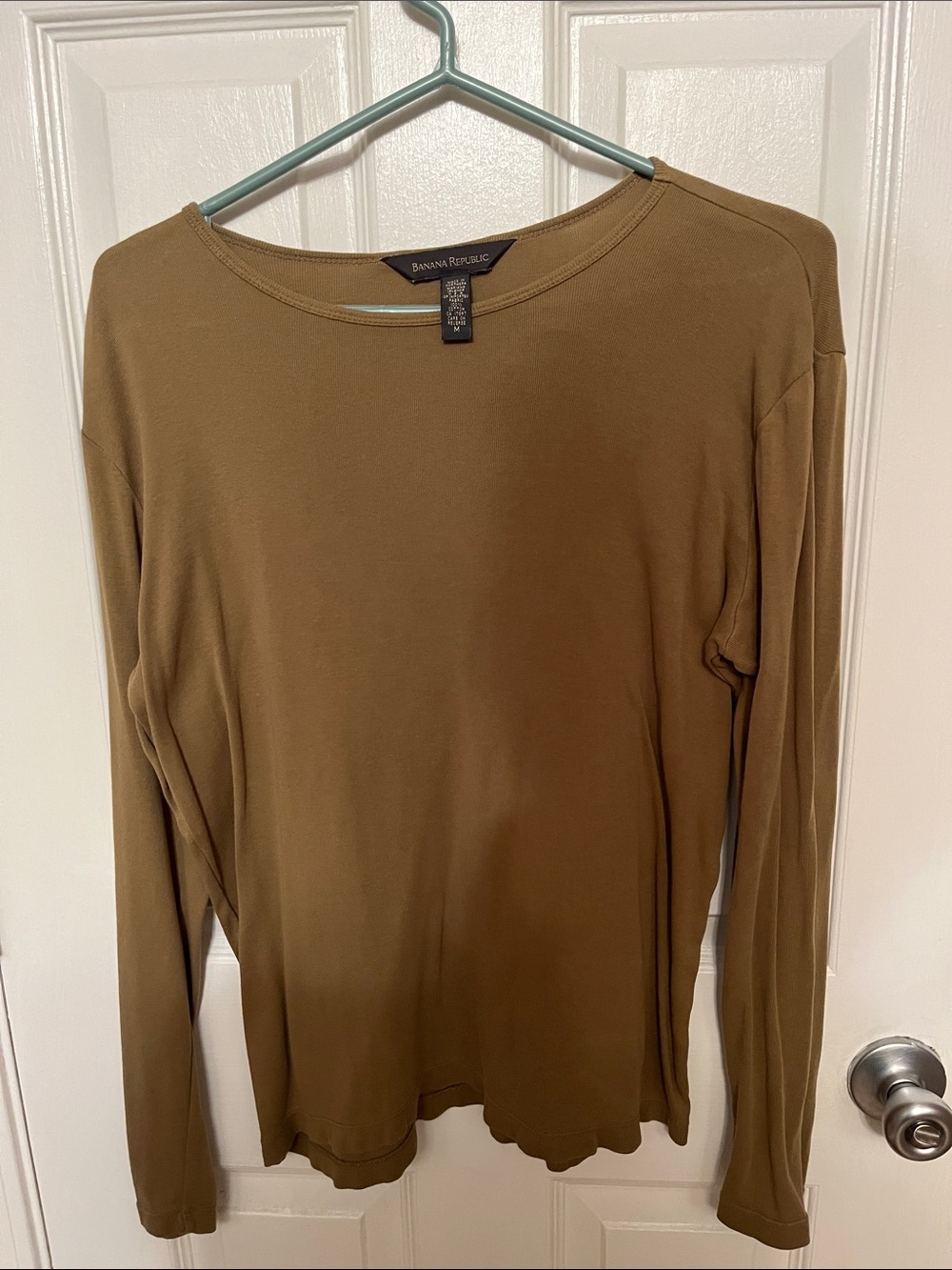 Banana Republic brown Long-Sleeve Crewneck Top